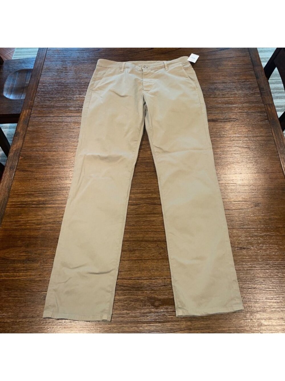 AG Lux Khaki Tailored Trouser Chino Pant 32x32 Light Green Office Slim Workwear